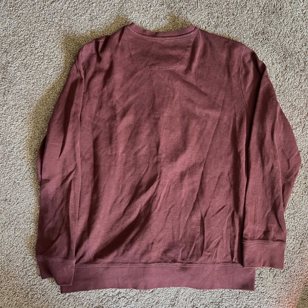 UNTUCKIT Veneroso Henley Shirt Mens Long Sleeve Brown Casual Large Regular Fit - Picture 2 of 6